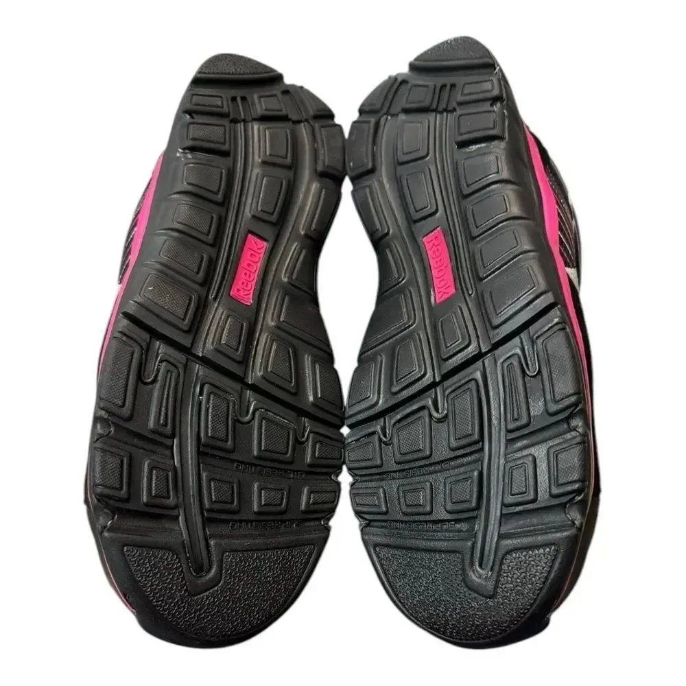 Reebok Anomar Women's Composition Toe Black Pink Work Sneakers 10.5